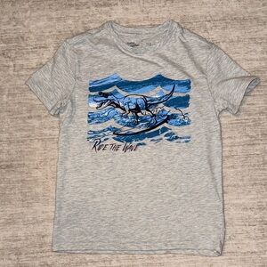 Rumi + Ryder Gray Dinosaur Graphic T-Shirt - Size 8-10